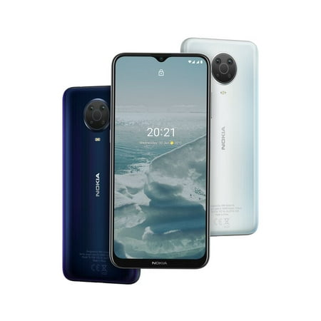 Nokia G20 TA-1343 128GB Dual Sim GSM Unlocked Android Smartphone - Glacier (Used- A Grade)