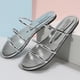 thumbnail image 4 of Amzcrzy Zapatos de mujer,Zapatos de mujer,Zapatillas de mujer, Pantuflas planas con cinturón fino y brillantes de una sola palabra para mujer, informales y cómodas Sandalias Mujer Zapatillas De Casa, 4 of 8