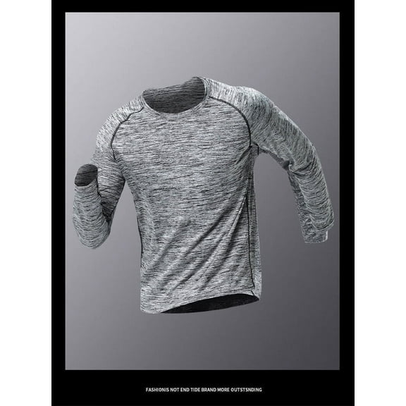 Belong To Young |Running Quick Dry Clothes Long Sleeve T-shirt men's Spring Basketball Training Fitness Morning Run Sports Cycling Mountaineering Clothes Top