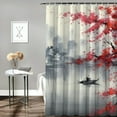 thumbnail image 2 of Fenyluxe Autumn Leaves Pretty Shower Curtain Bathroom Decor 100% Polyester Fiber Bathroom Shower Curtain Set with Hooks 69x72, 2 of 7