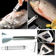 thumbnail image 4 of Stainless Steel Fish Cleaner Scaler Scraper Peeler Fish Scale Remover Kitchen E0, 4 of 8