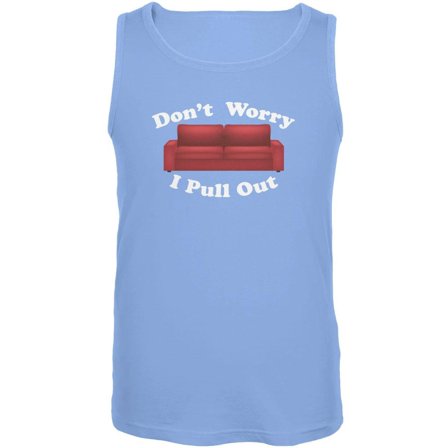 Don't Worry I Pull Out Carolina Blue Adult Tank Top - Small