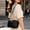 Black, variant on Shoulder Bags Handbags for Women, Leather Crossbody Bag with Trendy Colorful Wide Strap, Small Purses for Work Travel and Everyday Use(White Bag)