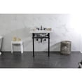 thumbnail image 2 of Kingston Brass LMS30MBSQ0 Pemberton 30" Carrara Marble Console Sink with Brass Legs (8-Inch, 3-Hole), Carrara Marble White/Matte Black, 2 of 8