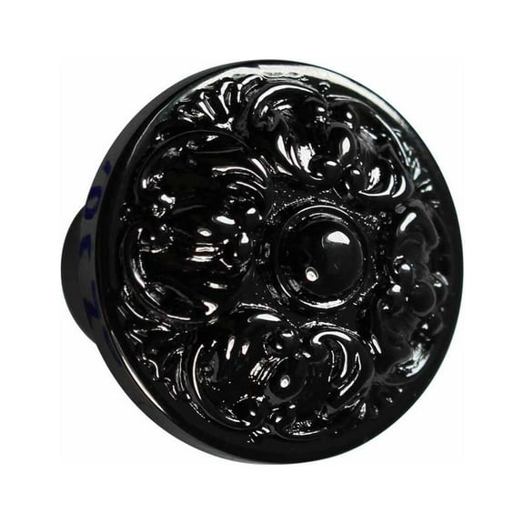 Classy Black Cabinet Knobs, 1" Dia. Solid Brass Knob Pull Handles w/Screws | Renovator's Supply
