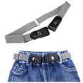 thumbnail image 7 of Buyless Fashion Kids Boys Toddler No Buckle Adjustable Elastic Dress Stretch Belt - 5098-Charcoal-Gray, 7 of 7