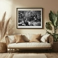 thumbnail image 3 of Over Downtown 04 B&W - Seattle Washington Photography Black Framed Wall Art Print 20 x 30 inches, 3 of 4