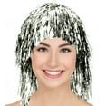 thumbnail image 2 of Adult's Silver Tinsel Party Wig Costume Accessory, 2 of 2