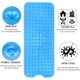 thumbnail image 5 of Blue Alfombrilla de ducha para bañera de 40 x 16 pulgadas, antideslizante y extra grande, alfombrilla para bañera con ventosas, alfombrillas de baño lavables a máquina con orifici, 5 of 5
