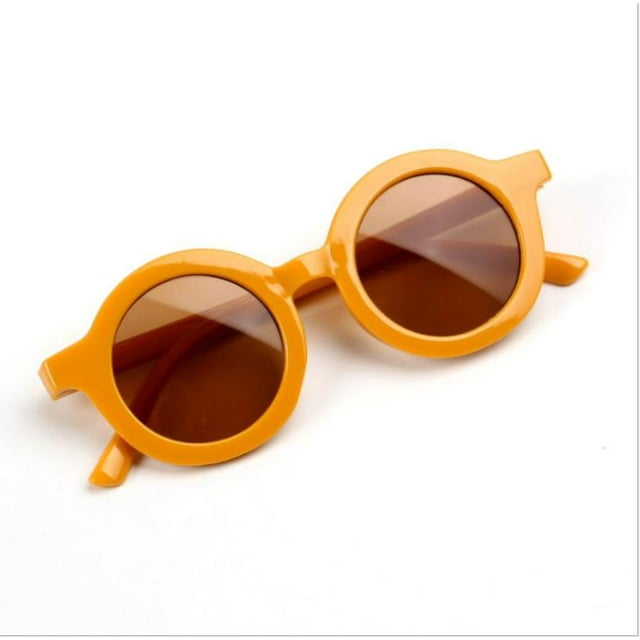 SAYOO Lunettes de Soleil Enfants Garçons et Filles Rétro Décontractées Anti-Uv Lunettes Rondes Lunettes pour Enfants, Lunettes de Soleil Rétro Décontractées Mode pour l'Extérieur, Convenant aux Enfants de 2 à 8 Ans