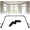 Black, variant on Neighborly Nook Corner Curtain Rod, 1 Inch Heavy Duty Metal L Shaped Corner window Curtain Rod, 32-136” Adjustable Curved Curtain Rod for Corner Window White