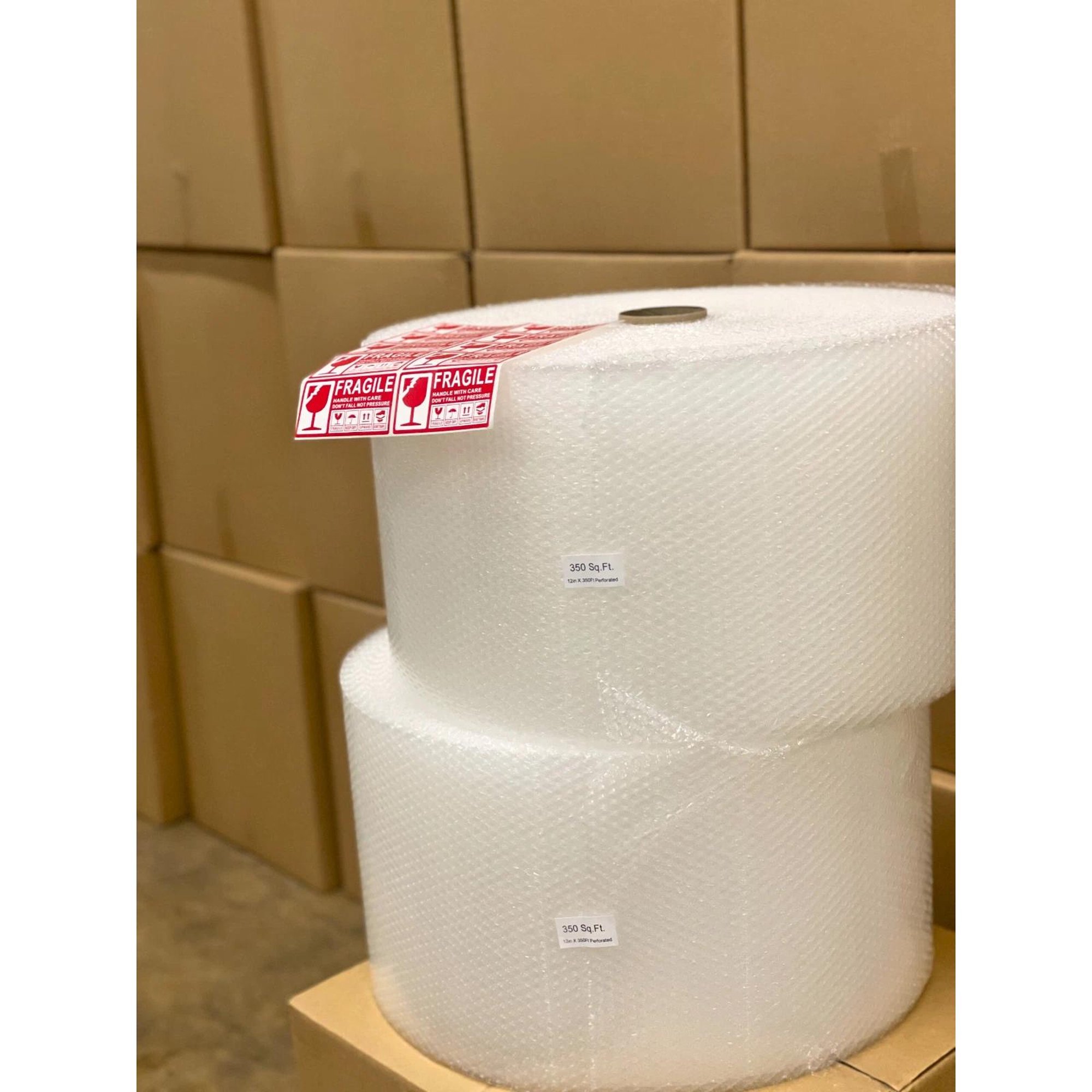 Compact Protective Air Bubble Cushioning Roll 12 Inch Wide Perforated Padding Wrap 700 x 12 Inch 700 Feet
