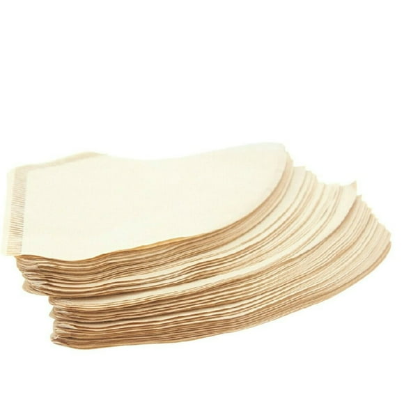 FNNMNNR coffee filter paper Coffee Filter Paper Cone 100pcs Flat Bottom Unbleached Strainer(3.54X1.97X0.04Inch)