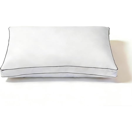 Down Pillow King Size 19 x 35 Inches 3-Chamber Gusseted Design Soft Medium Support for Side and Back Sleepers