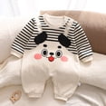 thumbnail image 2 of Newborn Baby Girl Clothes Cotton Bubble Romper Preemie Newborn Baby Girl Summer Outfit Long Sleeves Ruffle Smocked Tulle Romper Dress Jumpsuit Clothes 3-6 Months, 2 of 4