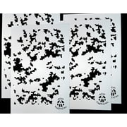 4 Pack! Vinyl Airbrush Camo Stencils 14" 10 Mil -  Digital Camouflage