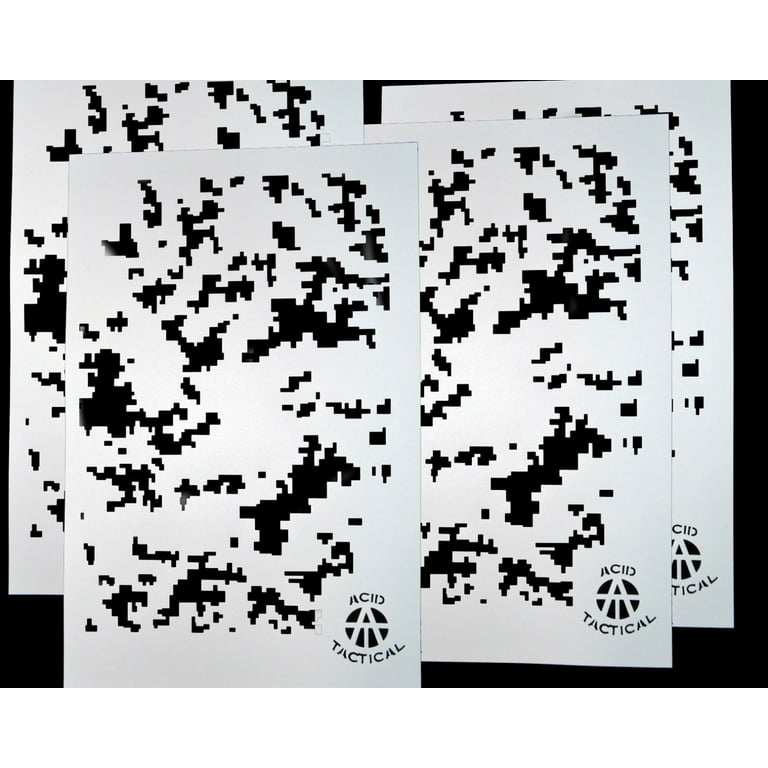 Auto Vynamics - STENCIL-CAMO-STANDARD01-10 - Detailed Standard/Classic  Camouflage Stencil Set - Perfect for DIY/Do-It-Yourself Camo Projects! 