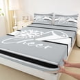 thumbnail image 3 of Homewish Sport Cheerleading 4pcs Bed Sheets For Kids Children Teens Girls,Geometric Stripes King Sheets,Girly Dreamy Dance Super Cozy Sheet Set,Luxury Bedroom Decor, 3 of 7