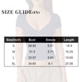 thumbnail image 4 of Women's V Neck Short Sleeve Tops With Built-in Seamed Cup And Double Lined Featuring Fitted Cropped Cut Navy M, 4 of 9