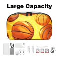 thumbnail image 3 of Basketball Digital Pouch Organizer for Chargers, Hard Drives, and Cords - Waterproof Oxford Cloth Material, 5.9x9.44x3.14 Inches, 3 of 6