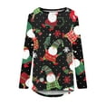 thumbnail image 3 of Aoochasliy Pullover for Women Clothes Christmas Women Sweatshirts Casual Round Neck Loose Blouses Printing Shirts, 3 of 5