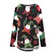 thumbnail image 4 of Pntutb Mujeres Casual Manga Larga Cuello Redondo tops Blusa Suelta Navidad Impreso Camisas Pntutb Pntutb-3701, 4 of 5