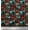 Black, variant on Soimoi Silk Fabric Bone,Floral & Skull Halloween Print Fabric by Yard 42 Inch Wide
