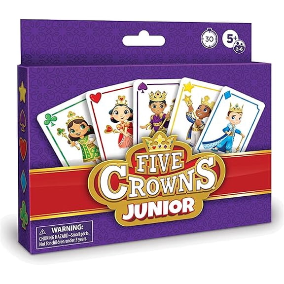 Five Crowns Jr Card Games for Kids โ Family Games Night, Card Games for Families, Multi-Player, Screen Free, Travel Games, Playing Cards, Family Activities