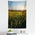 thumbnail image 1 of Landscape Tapestry, Scenic View Sunset Flower Field Spring Countryside Rural Idyllic Scenery, Fabric Wall Hanging Decor for Bedroom Living Room Dorm, 5 Sizes, Yellow Green Blue, by Ambesonne, 1 of 1