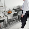 thumbnail image 6 of 47 Inch Utility Sink,Free Standing Single Bowl Kitchen Sink with Cold/Hot Water Pipe,Stainless Steel Sink with Faucet and Adjustable Legs for Laundry Room Bathroom Farmhouse, 6 of 6