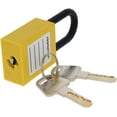 thumbnail image 3 of Wekity 6mm Lockout Tagout Locks Safety Padlock Loto Locks Keyed Differently PA Lock Out Tag Out Steel Shackle Small Luggage Padlocks Yellow 2PCS-0621, 3 of 5