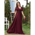 thumbnail image 5 of Lucyinlove elegante gasa de manga corta vestidos de noche formales largos 2025 mujeres de lujo vestido de fiesta de dama de honor cóctel vestidos de graduación, 5 of 5