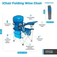 thumbnail image 4 of Creative Outdoor Collapsible Folding Chair with Adjustable Table Beach & Camping Chair, Ocean Diamond, 4 of 9