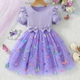 thumbnail image 2 of TAIAOJING Girls Summer Dresses For Toddlers Kids 1 8 Years Flowy Print Mesh Tutu Dress For Outdoor Daily Wear Comfortable Breathable Soft Casual Party Outfits Sets Stylish 4-5Y, 2 of 9