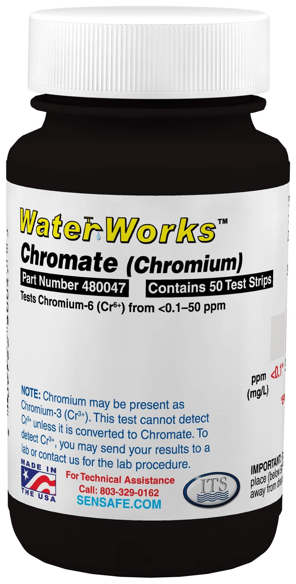 Industrial Test Systems WaterWorks 480047 Chromium (Chromate), 1 Minute and 17 Seconds Test Time, 0.1-50mg/L Range (Bottle of 50)