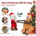 thumbnail image 5 of URRU Christmas Dog Toys - 2 Pack Squeaky Stuffed Toys for Large Medium Small Dogs With Detachable Rope, Crinkle to Keep Them Busy - Santa Claus & Reindeer, 5 of 8