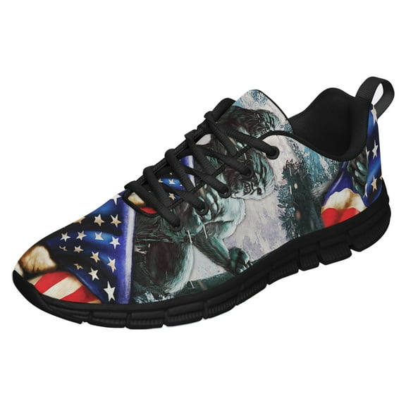 Bigfoot America Running Shoes Sneakers Mesh Black Size 3.5