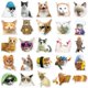 thumbnail image 4 of Lindos gatos, 50 pegatinas de emoticones, taza de agua para cuaderno, pegatinas de libros grandes, regalos de papelería, resistentes al agua, 4 of 5