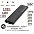 thumbnail image 3 of 2tb 8tb 12tb 16tb Ssd Disco duro de alta velocidad Unidades de estado sólido externas Almacenamiento-6 (Negro 8T)- Computadora Computadora Computadora portátil, 3 of 4