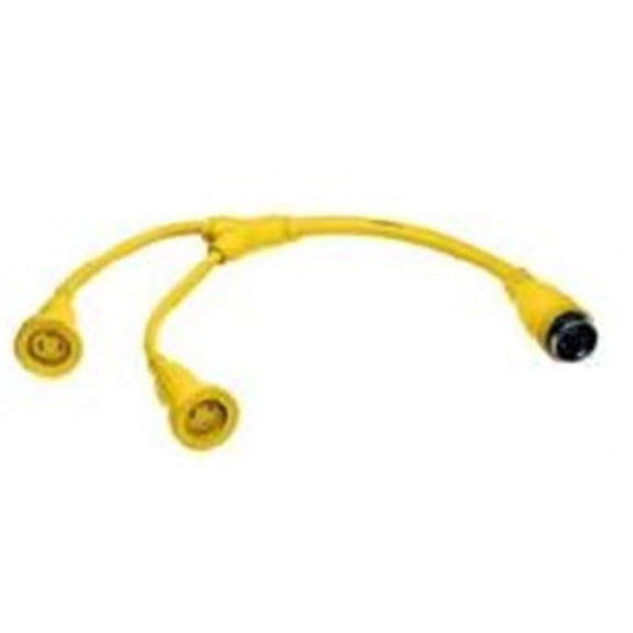 Hubbell Hbl64cm57 Y Adapter 2 30a Cords - 50a 125v Dock