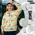 thumbnail image 6 of Uorisanigo Kids Girls Half Zip Pullover Sweatshirt Long Sleeve Zipper Sweatshirt Loose Fall Trendy Orange Capybara Quarter Zipper Cropped Sweatshirts Comfy Pullover Jackets Sweaters, 6 of 7