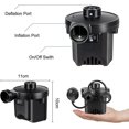 thumbnail image 2 of Electric Pump, Electric Air Pump with 3 Nozzles, Electric Inflator for Inflatable Mattress Pump, Camping Cushion, Water Bed, Boat, Swimming Ring, 2 of 5