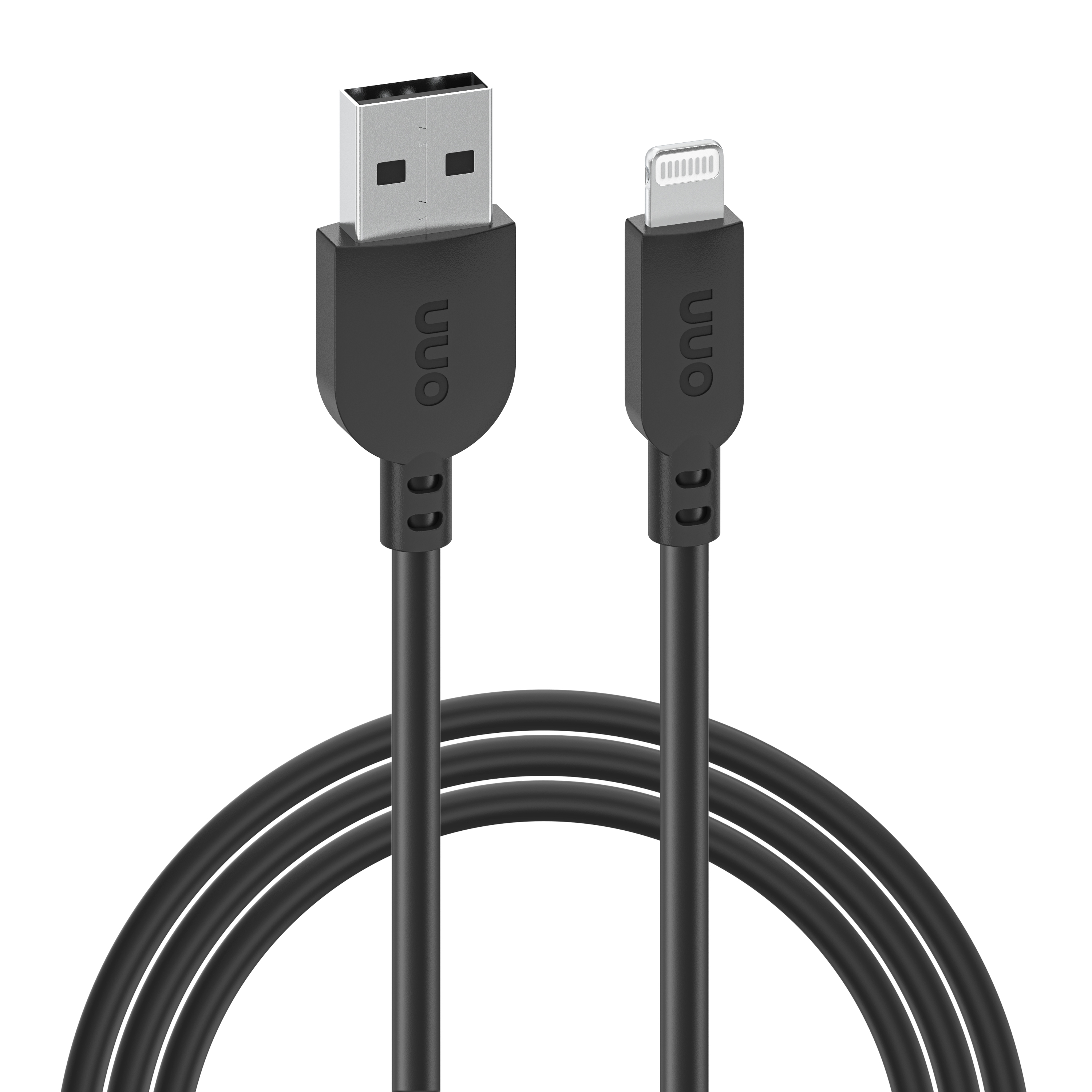 onn Lightning to USB Cable, 6 ft, Black photo 3