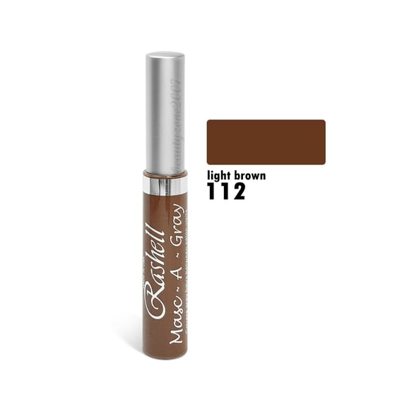 [3 PACK] RASHELL Masc A Gray Hair Color Mascara Gray Touch Up [112 LIGHT BROWN]