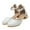 White, variant on Little Girls Sandals Girls High Heels Weddings Birthday Parties School Events Dress Dance Outfits Shoes for Kids Size 7-8T