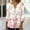 Pink, variant on Kiplyki Wholesale Trendy Women 's V-Neck 3/4 Sleeve Print T-shirt Blouse