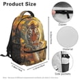 thumbnail image 7 of Jeiento Kids School Backpack 16 Inch Water-Resistant Lightweight Daypack Polyester Forest Tiger Print Bookbag for Elementary Boys Girls School, 7 of 7