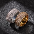 thumbnail image 2 of DUBSS Iced Out Rings for Women Real Gold Plated Hi, 2 of 6