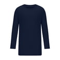 thumbnail image 4 of LYXSSBYX Mens T-Shirts Long Sleeve Men Casual Fashion Solid Round Neck Pullover T-Shirt Long Sleeve Tops, 4 of 6