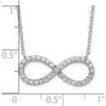 thumbnail image 4 of Sterling Silver Rhodium-Plated With Cz Infinity 2 In Ext Necklace Made China qg3479-16, 4 of 5
